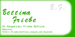 bettina friebe business card